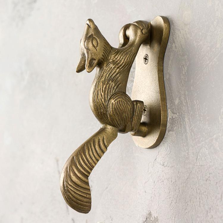 Дверной молоток Белка Squirrel Door Knocker Antique Brass