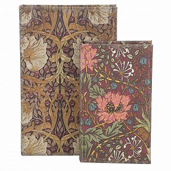 Набор из 2-х шкатулок Set Of 2 Book Boxes Flowers