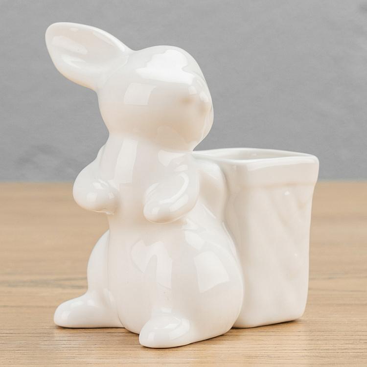 Подставка для зубочисток Кролик с туеском Rabbit With Box Toothpick Holder