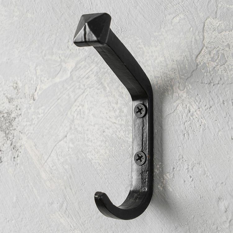 Двухрожковый крючок Железнодорожный костыль Railroad Spike Hook Black