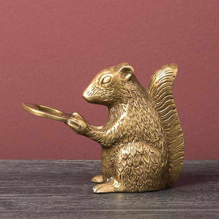 Открывашка Латунная белка  Antique Gold Squirrel Bottle Opener