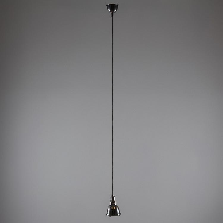 Подвесной светильник Локомотив, никелированная сталь Small Hanging Lamp Nickel Finish