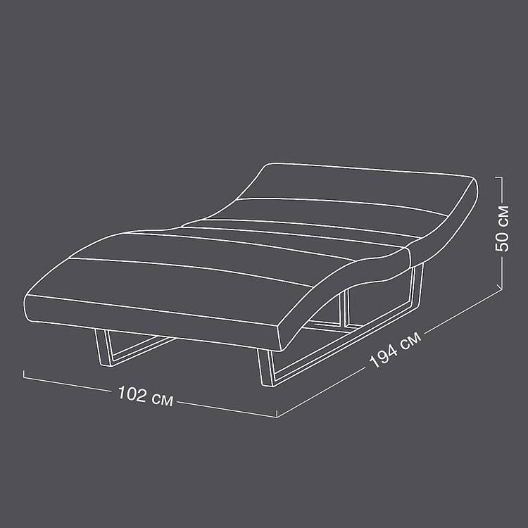 Садовый шезлонг-лежак Wave Lounger, Black акриловая ткань Almond - ракурс 15
