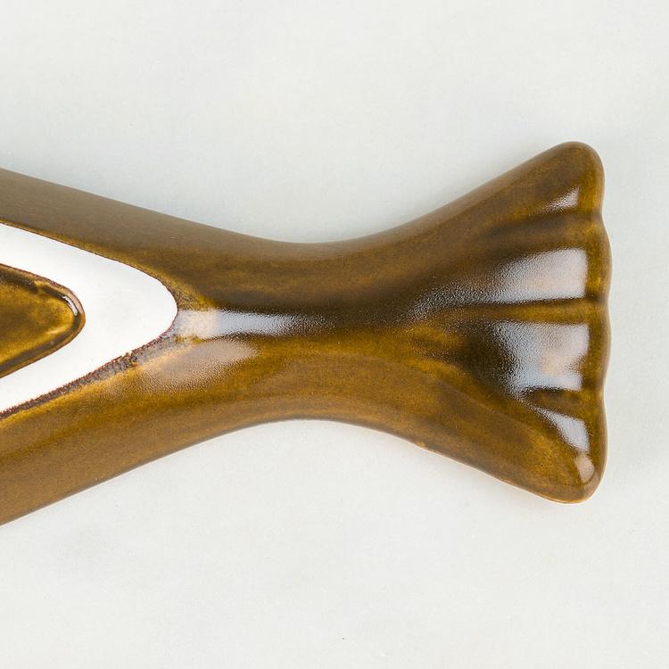 Сервировочное блюдо в виде рыбы с сотами в цветовой технике Тай-Дай Honeycombed Fish Tray Tye And Dye