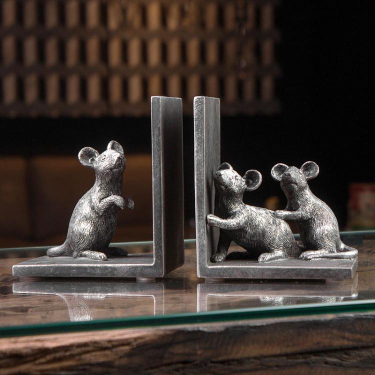 Набор из двух держателей для книг Мышки Bookend Mice