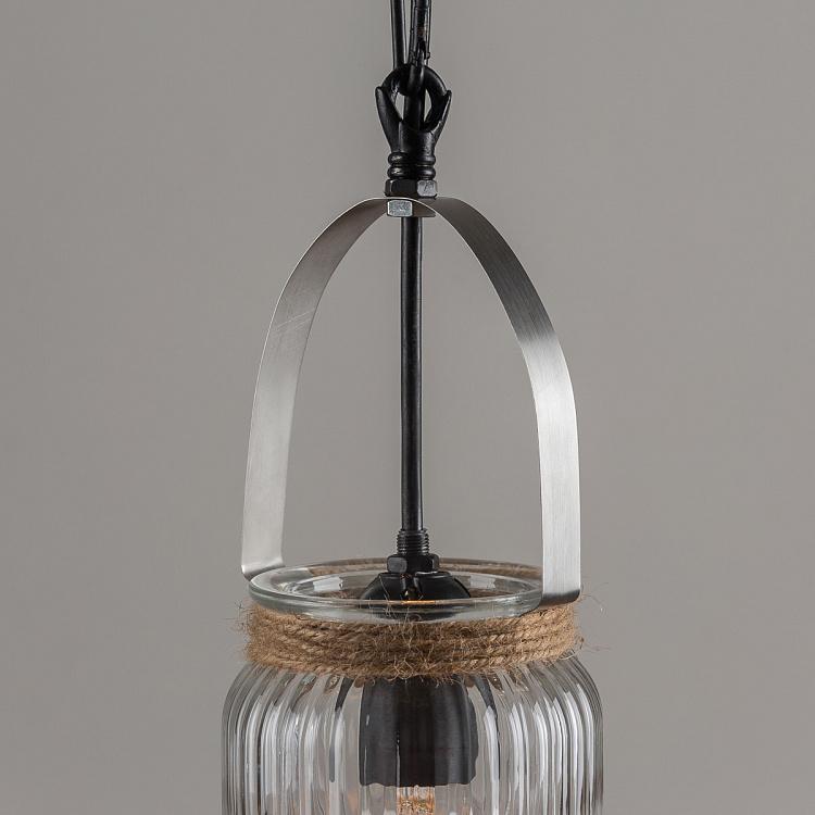 Подвесной светильник Рельефный сосуд Ribbed Jar Glass Pendant