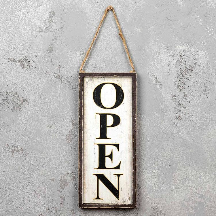 Деревянная табличка Открыто и Закрыто Wood Sign Open And Closed