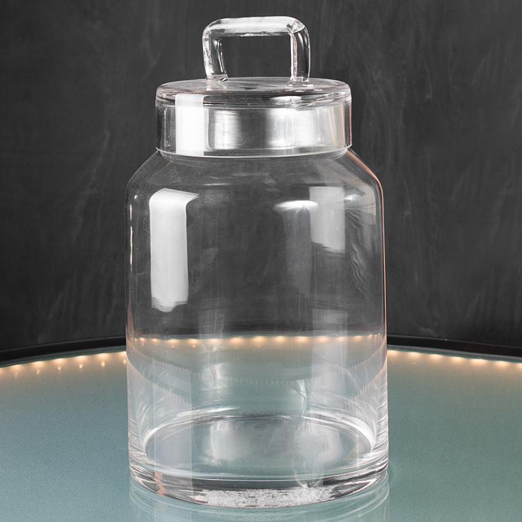 Glass Vase With Straight Handle Large