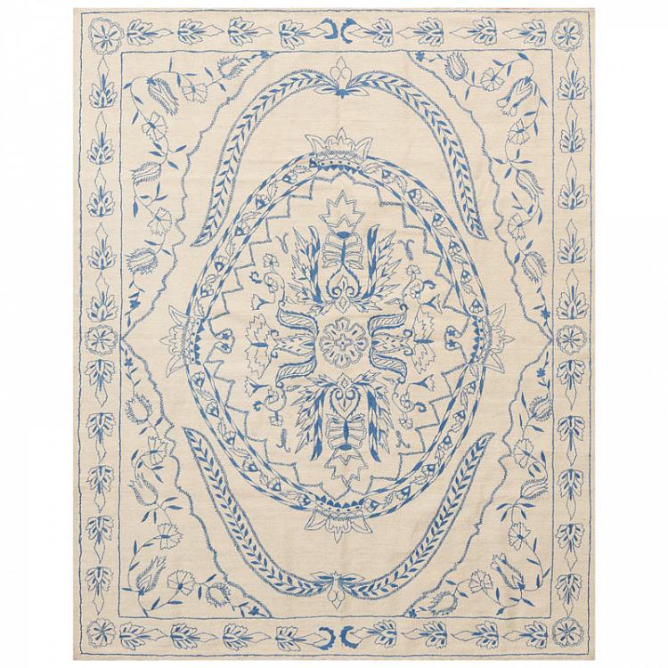 Безворсовый ковёр Килим Аддис Абеба синий Kilim Addis Ababa Blue