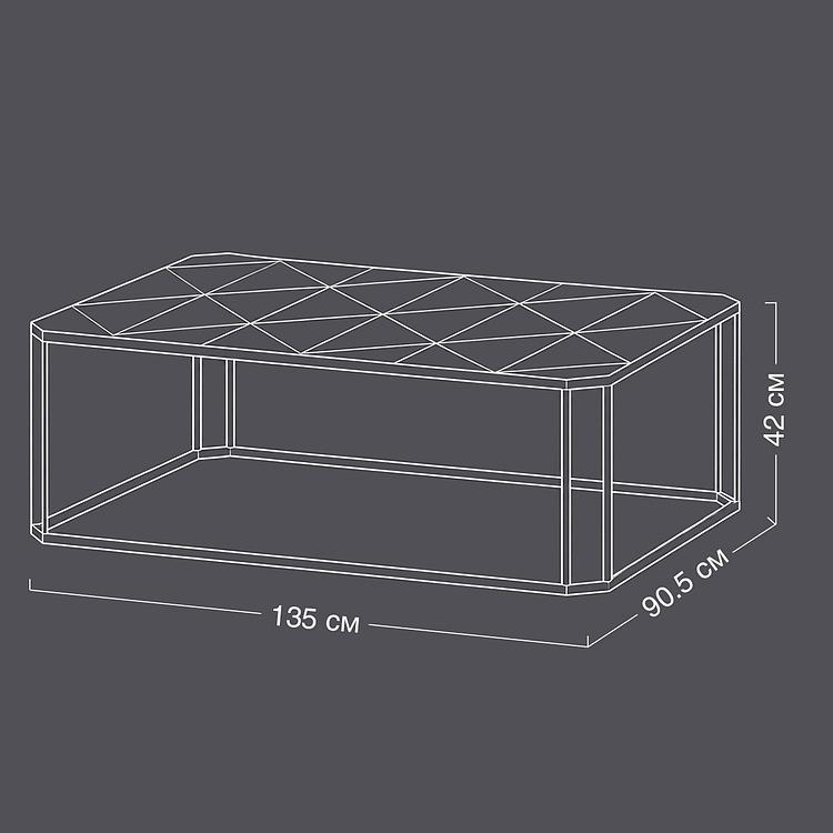 Журнальный стол Francois Coffee Table Big вяз Elm Brown - ракурс 8