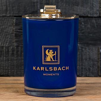 Арома-свеча Aroma Candle In Dark Blue Glass With Gold Classic