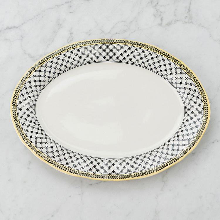 Овальная сервировочная тарелка Безмятежный, L Halcyon Oval Serving Plate Large