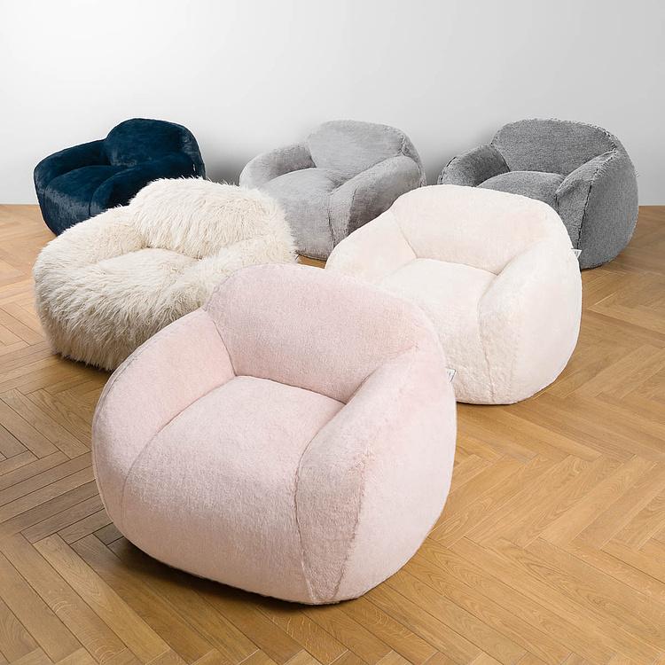 Кресло Snug Chair искусственный мех Grizzly Grey - ракурс 9