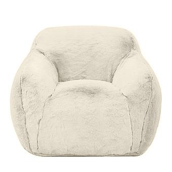 Кресло Snuggy Chair искусственный мех Mongolia Cream - ракурс 2