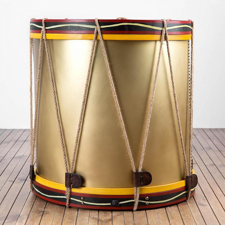 Прикроватный столик Барабан Regiment Brass Drum Lamp Table