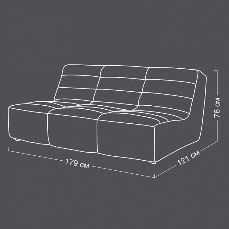 Трёхместный диванный модуль Шебби Shabby Sectional 3 Seater