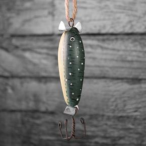 Hanging Lure Green White Dots