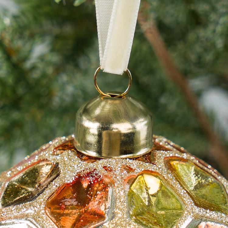 Ёлочная игрушка Морозное утро Concave Molded Ball Multicolored 8 cm