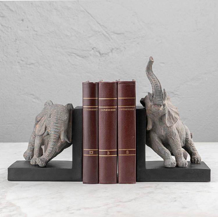 Набор из 2-х держателей для книг Слоны Bookend Elephants