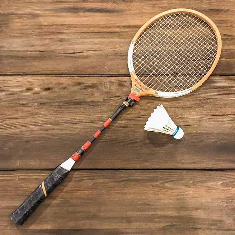 Vintage Racket And Shuttlecock 2