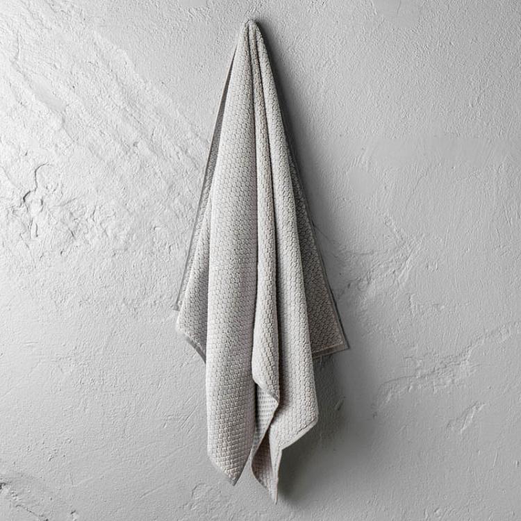 Светло-серое махровое банное полотенце Пунто 70x140 см Punto Bath Towel Light Grey 70x140 cm