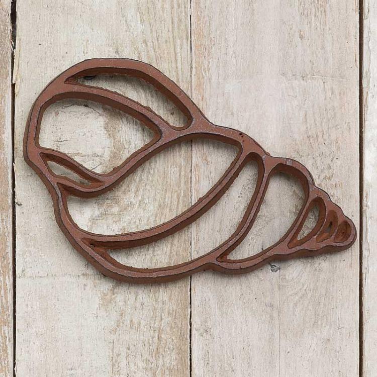 Подставка под горячее Чугунная ракушка конусообразная Conus Shaped Cast Iron Rusty Trivet
