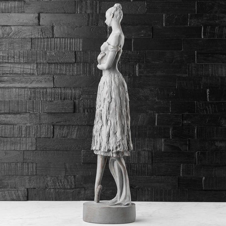 Светло-серая статуэтка Танцовщица Figure Dancer Antique Grey