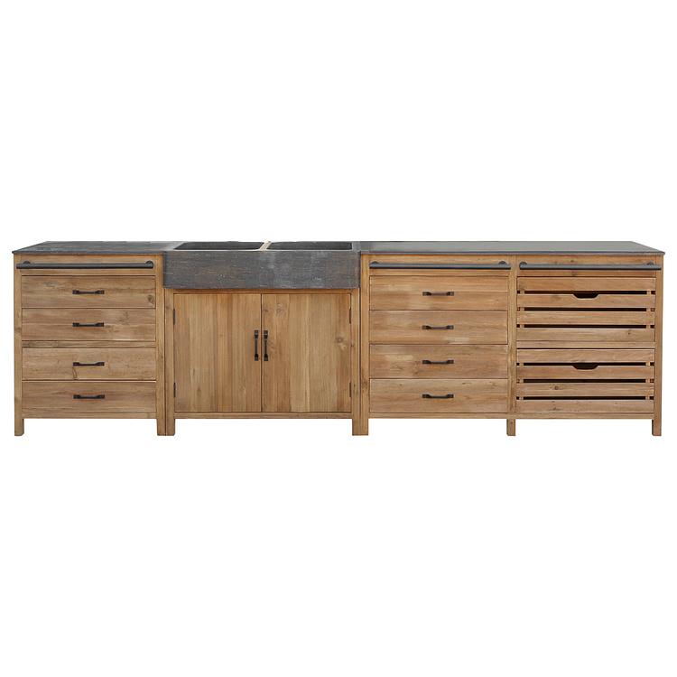 Кухонный гарнитур с 2 раковинами Карелия Karelia Kitchen Unit DB