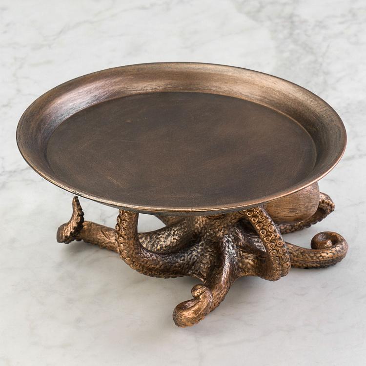 Круглый поднос-тортовница Осьминог Octopus Tray On Base