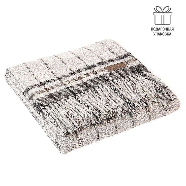 Чёрно-серый шерстяной плед Анды, 150x200 см Andes Plaid Grey Black 150x200 cm