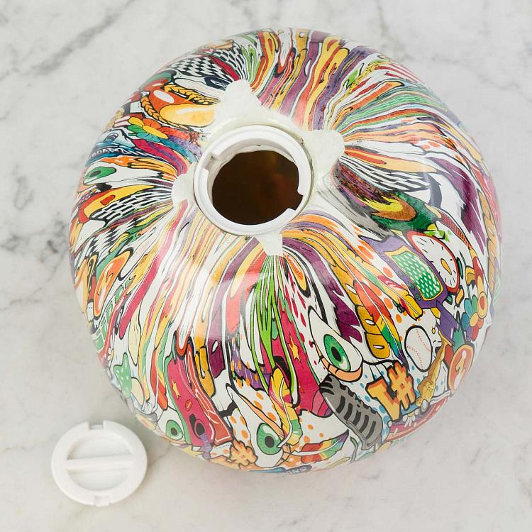 Копилка Яблоко в стиле граффити Graffiti Painted Apple Money Bank