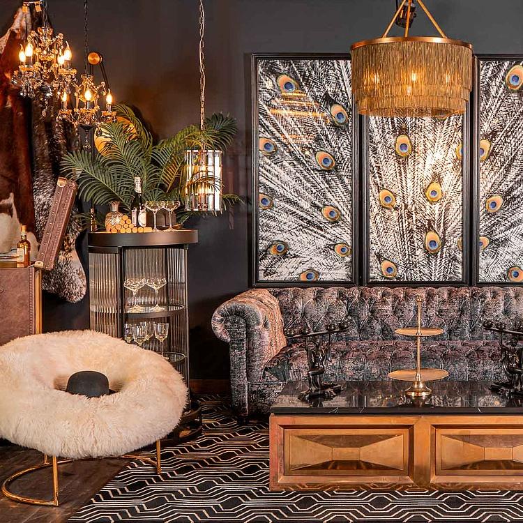 Кресло Пещера, ножки цвета латуни Cave Chair, Shiny Brass