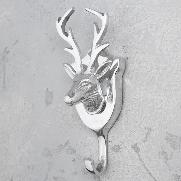 Однорожковый крючок Олень на щите Coat Rack Shield Deer