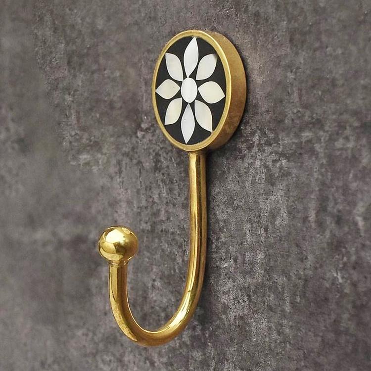 Black And White Brass Pearl Inlay Hook