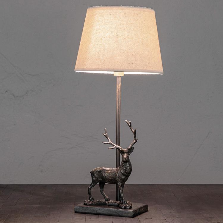 Настольная лампа с абажуром Олень Table Lamp Deer With Shade