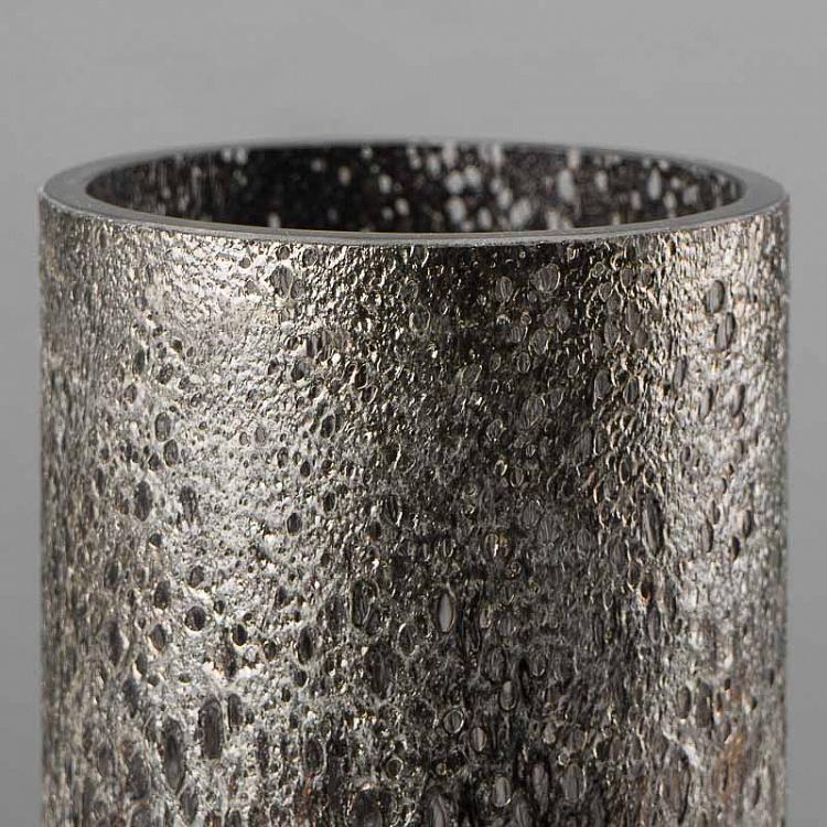 Чёрно-серебристая высокая ваза Кратер Cratere Noir Argent High Vase