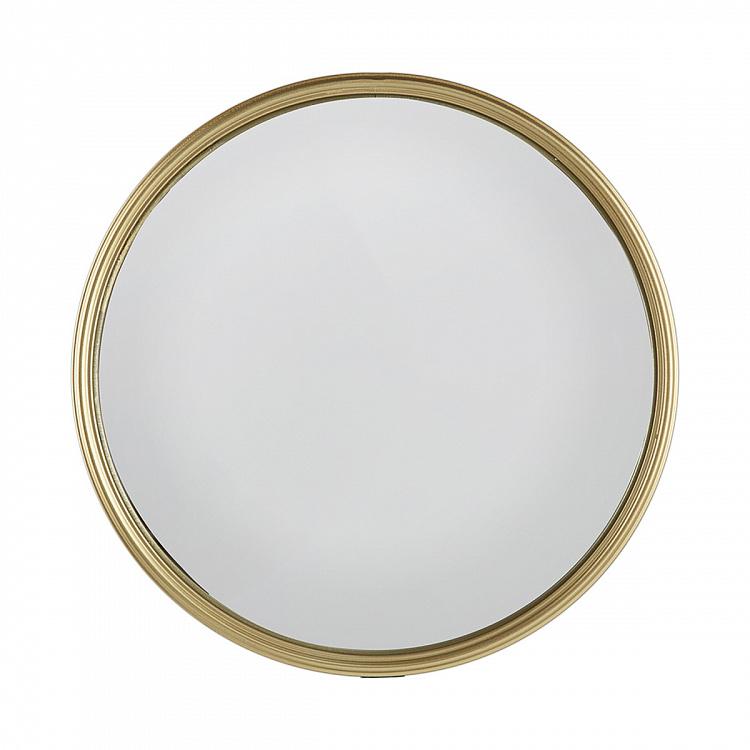 Круглое выпуклое зеркало в золотистой раме, S Gold Frame Convex Mirror Small