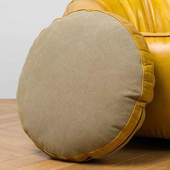 Кресло Metz Swivel Chair RM натуральная кожа Yellow Andalusia