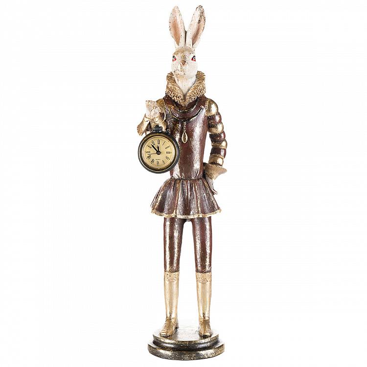 Hare Figurine With Clock