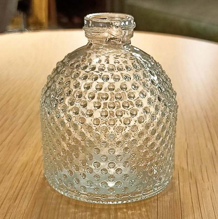 Прозрачная стеклянная ваза для цветов с шипами дисконт1 Spiked Glass Bottle Transparent discount1