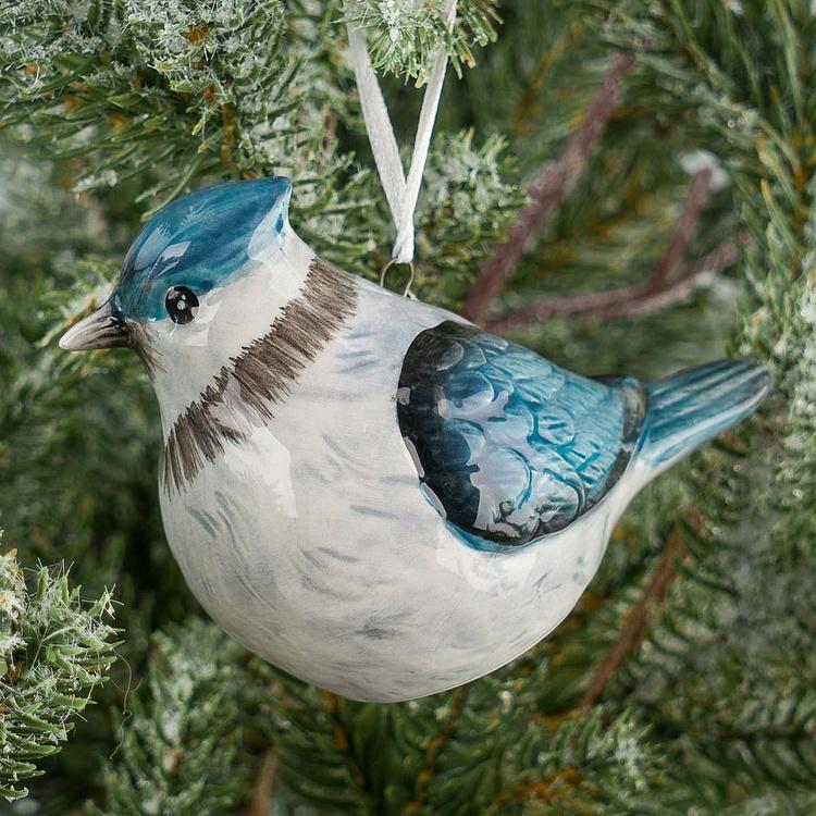 Ёлочная игрушка Синяя птичка Blue Bird 2 9,5 cm