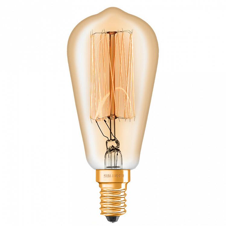 Лампа накаливания Эдисон Цеппелин Скрэтч E14 40Вт, золотая колба Edison Zeppelin Gold Scratch E14 40W