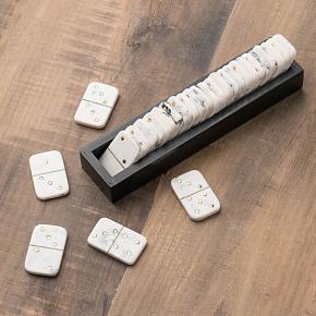 Domino Game With Brass Details