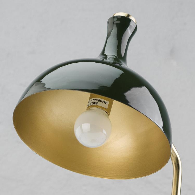 Оливково-золотая настольная рабочая лампа Olive Green And Gold Desk Lamp