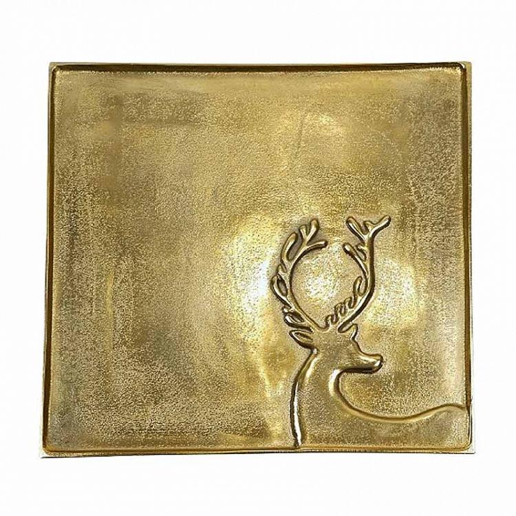 Tray Reindeer Gold