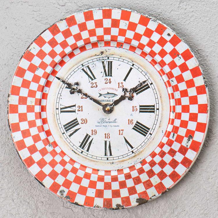 Жестяные настенные часы Марсель French Tin Marseille Wall Clock