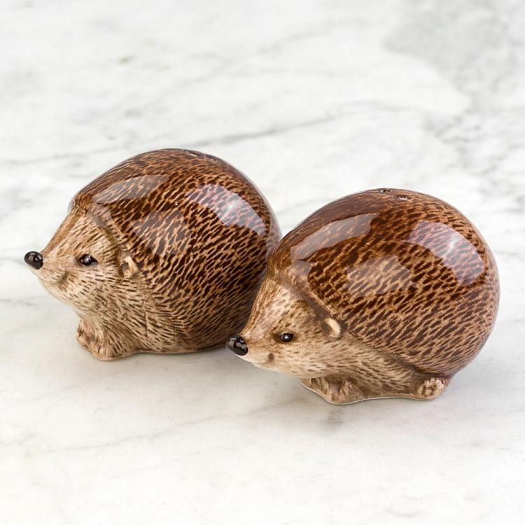 Set Of 2 Salt And Pepper Hedgehogs