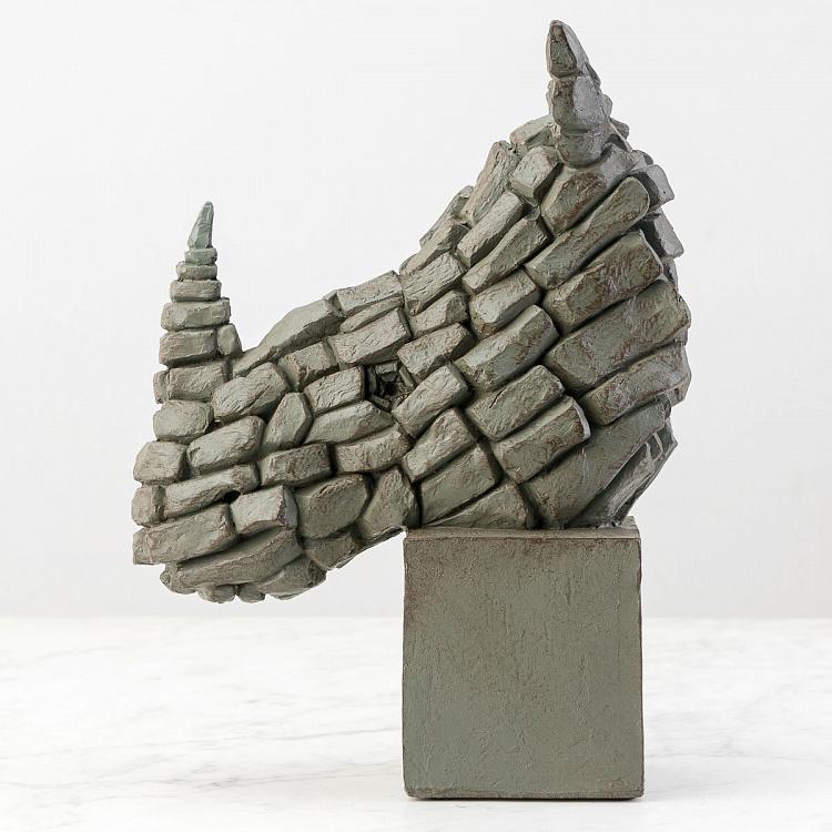 Статуэтка Бюст носорога с эффектом треснувшей земли Rhinoceros Cracked Earth Effect Bust