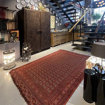 Кухонный шкаф с холодильником Hudson Cupboard With Fridge натуральная кожа Fury Black - ракурс 9