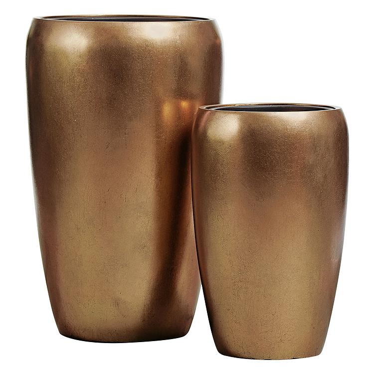Кашпо Effectory Metal Tall Pot Matte Gold Large - ракурс 2
